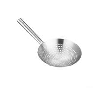 Heavy Duty Skimmer 30cm with Wooden Handle Safe Grip(1pcs) | Extra thick steel, 30cm length, heat resistant up to high for temps, for ideal for daily heavy frying