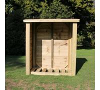Heavy Duty Slatted Log Store - H150 cm - Min. Assembly Required Churnet Valley Garden Furniture Ltd Brown One Size