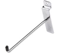 Heavy Duty SLATWALL Hooks Accessory Single Prong Shop SLATBOARD Display Mirror Chrome Single Prong Sizes (6'' or 15CM) (200, 6 INCH SLATWALL Hook)