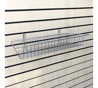 Heavy Duty Slatwall Retail Shop Display Basket (SHALLOW BASKET 24'' x 12'' x 4'')