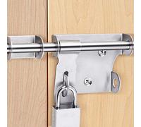 Heavy Duty Slide Bolt Lock with Padlock,Stainless Steel Sliding Bolt Large Door Lock Hasp Latch Safety Lock for Wooden Gate Garage Shed