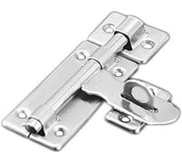 Heavy Duty Slide Gate Latch Bolt Safety Door Lock 4 Pack Stainless Steel Barrel Bolt Hasp Latch for Sliding Doors 107-142mm(107mm)