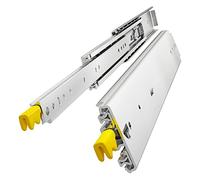 Heavy Duty Slide Rail with Lock, 1400mm Length, 76mm Width, Max Load 120kg, Industrial Grade, Smooth Glide, Ideal for Cabinets and Furniture, 1 Pair