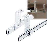 Heavy-Duty Slide Rails with Ball Bearings - 1 Pair Telescopic Drawer Runners, 70kg Load Capacity, Smooth Under-Table Keyboard Tray Slides for Easy Access