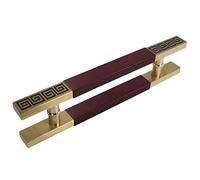 Heavy Duty Sliding Barn Door Handle, Antique Large Push Pull Bar Handle,Double Sided H Shape,Stainless Steel and Wood (C