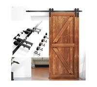 Heavy-Duty Sliding Barn Door Hardware Kit,Easy-to-Install Wall-Mounted Track,Smooth and Quiet Double-Door Sliding Track,Suitable for Both Indoor and Outdoor Use(300cm Orbit)