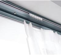 Heavy Duty Sliding Ceiling Track Set for Hotels & Hospitals 10 20 30 40 Ft Double Curtain Rod with Rollers & Hooks Room Divider Curtain Rail System