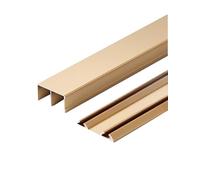 Heavy-Duty Sliding Closet Door Track for Triple Track Program - Silent Glide Wheel Replacement Kit for Wardrobe, Barn & Glass Doors(Gold,170cm/67in)