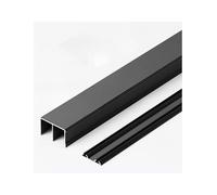 Heavy-Duty Sliding Closet Door Track for Triple Track Program - Silent Glide Wheel Replacement Kit for Wardrobe, Barn & Glass Doors(Black,300cm/118in)