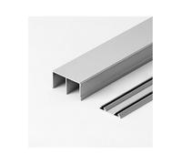 Heavy-Duty Sliding Closet Door Track for Triple Track Program - Silent Glide Wheel Replacement Kit for Wardrobe, Barn & Glass Doors(Gray,170cm/67in)