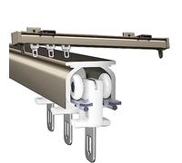 Heavy Duty Sliding Curtain Track Ceiling or Wall Mount Aluminum Curtain Rails 50-600cm Curtain Brackets Privacy Rods for Living Room & Bedroom