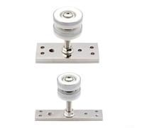 Heavy Duty Sliding Door Hardware with Folding Wheel, 35kg Capacity, Explosion Proof Steel for Enhanced Safety (M)