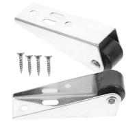 Heavy Duty Sliding Door Pulley Wheel Four Hole Silent Track Hardware | Galvanized Iron and Plastic Construction, Grey Black Finish, Stable Movement for Closet Doors, Upgrades and Maintenance