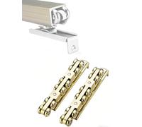 Heavy Duty Sliding Door Roller Kit, Full Metal Hanging Rail Hardware for Wood Glass Doors, Top Mount Silent Sliding Door Rail(Gold,12 Wheel)