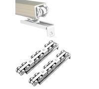 Heavy Duty Sliding Door Roller Kit, Full Metal Hanging Rail Hardware for Wood Glass Doors, Top Mount Silent Sliding Door Rail(Silver,12 Wheel)