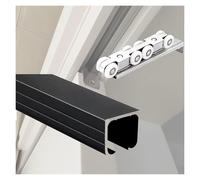 Heavy Duty Sliding Door Track Kit Adjustable Length Rail System for Wall or Ceiling Mount Perfect for Single/Double Door Installation Smooth Operation & Durable Design