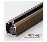 Heavy Duty Sliding Door Track Kit for Closet and Wardrobe, Single Rail with Roller and Ceiling Mount, 360cm (11.8ft) Replacement Railing System