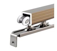 Heavy Duty Sliding Door Track System Kit, Customizable Bifold Rail for Wardrobe, Bedroom, Office, Kitchen - Smooth Operation Durable Hardware