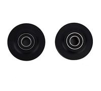Heavy Duty Sliding Gate Roller Wheel Barn Door Hardware Kit 2PCS Plastic Metal Black 7x3.4x1.5cm for Smooth Sliding Doors and Space Saving