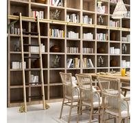 Heavy Duty Sliding Ladder Hardware Kit for Library, 100-732CM Rolling Track Full Set Slide Roller System (No Ladder) with Floor Roller Wheels(Non-Telescopic,19.7ft/600cm Track kit)