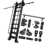 Heavy Duty Sliding Rail Track 3.3ft-24ft Rolling Library Ladder Hardware Kit (No Ladder) Full Set Metal Roller System(Non-Telescopic,12ft/366cm Track kit)