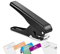 Heavy-Duty Slot Punch, Handheld Badge Hole Puncher, All Metal ID Card Puncher, Slotting Punch Tool for Paper (Max 10 Sheets), PVC ID Card, Luggage Tag, Name Tag and Badge Holder
