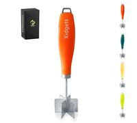 Heavy Duty, Small Stainless Steel modern meat chopper, pastry and crumble topping blender, fruit mascerator | Retro Modern | must have kitchen utensil, lightweight and versatile. (Retro Orange)