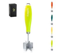 Heavy Duty, Small Stainless Steel modern meat chopper, pastry and crumble topping blender, fruit mascerator | Retro Modern | must have kitchen utensil, lightweight and versatile (Zippy Green)