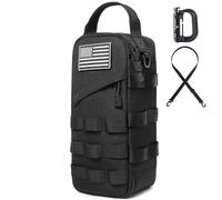 Heavy Duty Small Tool Bag with D-ring Clip,US Flag Patch & Shoulder Strap - Small Tactical Molle Zipper Tool Bag Pouch with handle,EDC Storage Tool Bag for Men,Multi-Purpose Utility Work Organizer Bag