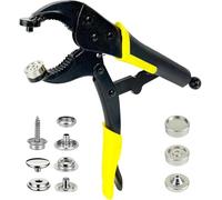 Heavy Duty Snap Fastener Tool Adjustable Vice Grip Snap Setter Tool Includes 40 Sets 15mm Snaps for Boat Cover, Replacing Metal Snaps, Repairing Boat Covers, Canvas, Sewing, Tarps