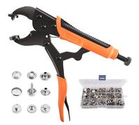 Heavy Duty Snap Fastener Tool kit, Snap Button Plier with 3 Dies, Adjustable Vice Grip Snap Setter Tool Includes 40 Sets 15mm Snaps, 20 Sets 15mm Screws, for Canvas Boat Cover Sewing Replacement