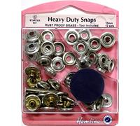 Heavy Duty Snaps 15mm x 12 Sets Poppers Fasteners Press Studs BNIP Choose Type (Silver)