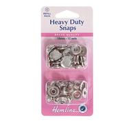 Heavy Duty Snaps Metal Top 15mm: Nickel/Silver