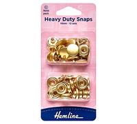 Heavy Duty Snaps Metal Top 15mm: Refill Pack: Gold