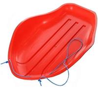 Heavy Duty Snow Sledge Delta Sleigh with Rope - Durable Plastic for Adult Kids (1x Red)