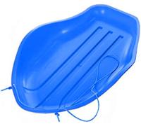Heavy Duty Snow Sledge Delta Sleigh with Rope - Durable Plastic for Adult Kids (2x Blue)