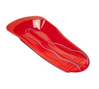 Heavy Duty Snow Sledge Delta Sleigh with Rope - Durable Plastic for Kids & Adults, Perfect for Winter Fun (2x Red)