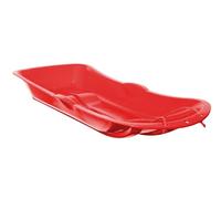 Heavy Duty Snow Sledge Durable Plastic Sled for Kids & Adults, Ideal for Family Bonding Sleigh with Sturdy Rope Snow Sledge Plastic Sledge with rope winter outdoor snow kids toboggan (Red)