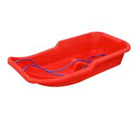 Heavy Duty Snow Sledge for Adults Winter Toboggan Sleigh Sled With Pull Rope Plastic Ski Board for Outdoor Snow, Skiing Board, Speeder (Red)