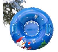 Heavy Duty Snow Tube Round Inflatable Snow Tube with Grab Handles | Winter toboggan ring for driveways, winter paths, swimming pools, outdoor meetings, parties, and various sporting activities