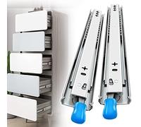 Heavy Duty Soft Close Drawer Slides - 34inch/850mm Full Extension Side Mount Ball Bearing for Kitchen Cabinets Computer Desks & Drawers - Easy Installation & Smooth Operation