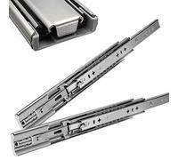 Heavy Duty Soft Close Drawer Slides, Ball Bearing Full Extension Runners for Sliding Food Shelf Cabinet, Industrial Use Side Mount Rails