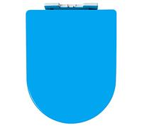 Heavy Duty Soft Close Quick Release Toilet Seat for Bathroom Family, Ergonomic Design with Adjustable Hinges, 6 Colors Available (Color : Sky Blue, Size : OneSize)