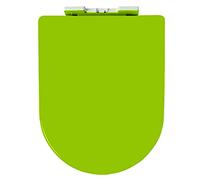 Heavy Duty Soft Close Quick Release Toilet Seat for Bathroom Family, Ergonomic Design with Adjustable Hinges, 6 Colors Available (Color : Green, Size : OneSize)