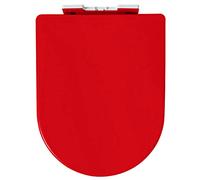 Heavy Duty Soft Close Quick Release Toilet Seat for Bathroom Family, Ergonomic Design with Adjustable Hinges, 6 Colors Available (Color : Red, Size : OneSize)