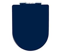 Heavy Duty Soft Close Quick Release Toilet Seat for Bathroom Family, Ergonomic Design with Adjustable Hinges, 6 Colors Available (Color : Navy Blue, Size : OneSize)