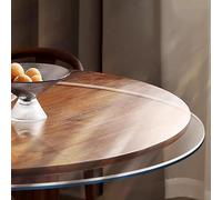 Heavy Duty Soft Glass Round Table Mat, 2mm Thick Clear Vinyl Tablecloth, Wipeable Non-Slip PVC Desk Pad for Indoor Outdoor Use(Diameter 150cm)