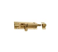 Heavy Duty Solid Brass Barrel Bolt Door Latch Catch 75mm Polished Brass Finish - Sliding Lock Ideal for Interior Exterior Garden Shed Door Gate