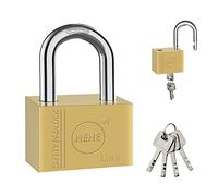 Heavy Duty Solid Brass Padlock, Security Lock Apartment Door Lock, Locker Padlock with Key, Increased Reinforcement, Square Reinforced Lock. (40mm(Normal))