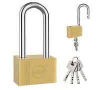 Heavy Duty Solid Brass Padlock, Security Lock Apartment Door Lock, Locker Padlock with Key, Increased Reinforcement, Square Reinforced Lock. (40mm(Long))